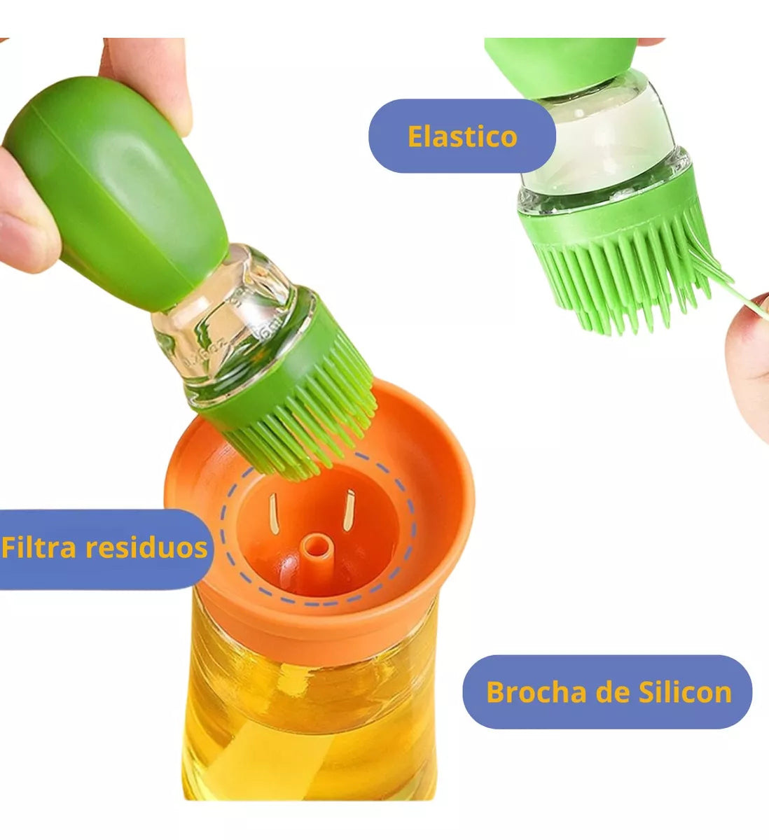 OilEase: Dispensador de Aceite con Brocha de Silicona